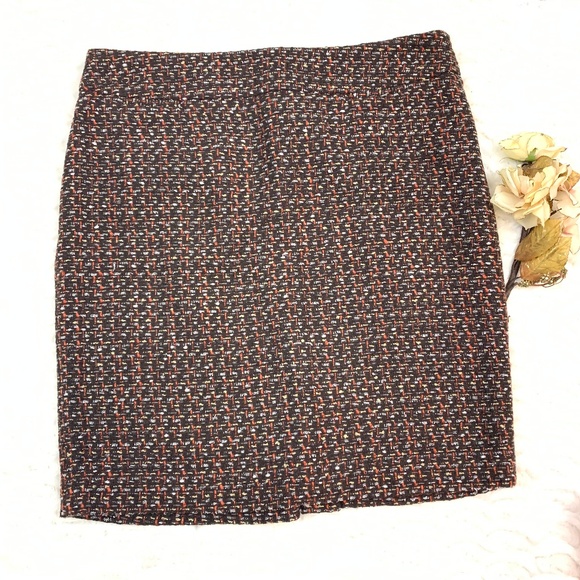 Evan Picone Brown Tweed Wool Blend Skirt NWT - Picture 1 of 5